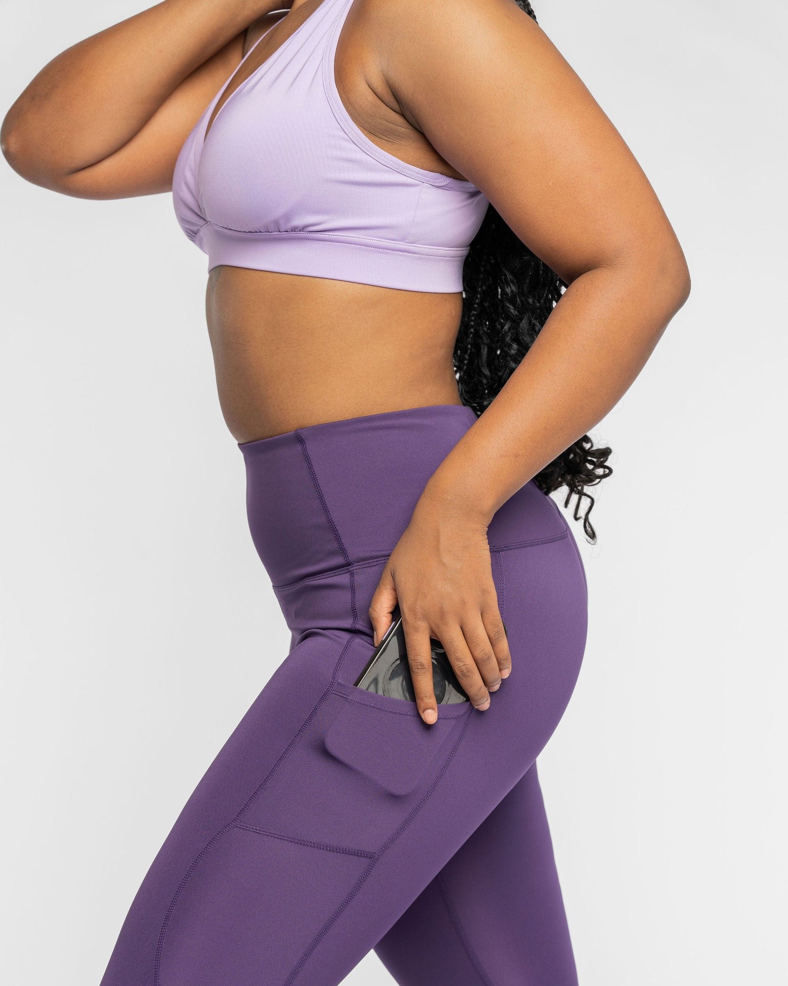 Hi Five Pocketed High-Waist Legging – Purple Craze - Image 2
